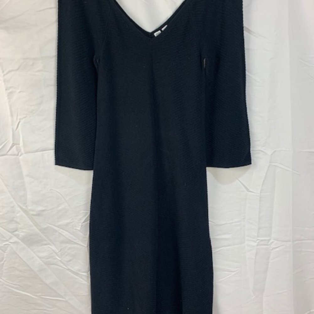 Black warm knitted dress